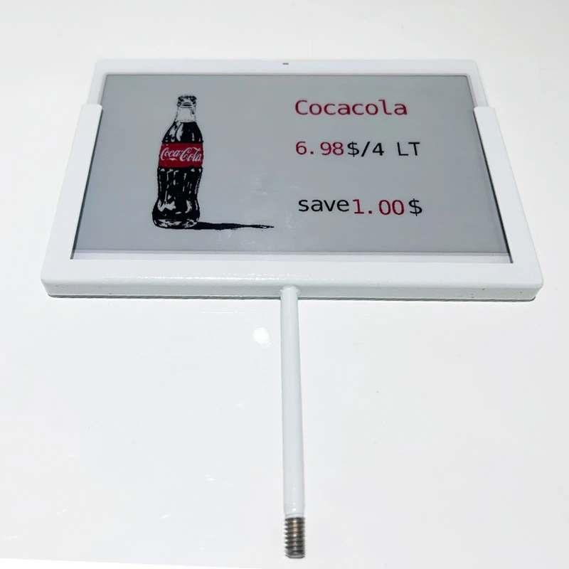 7.3 duim elektroniese prysetiket metaalskroef Mount Coca-cola-styl
