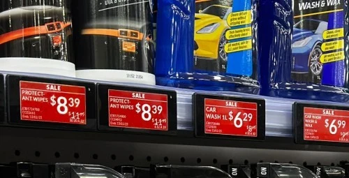 Watter kruidenierswinkels het digitale prysetikette?