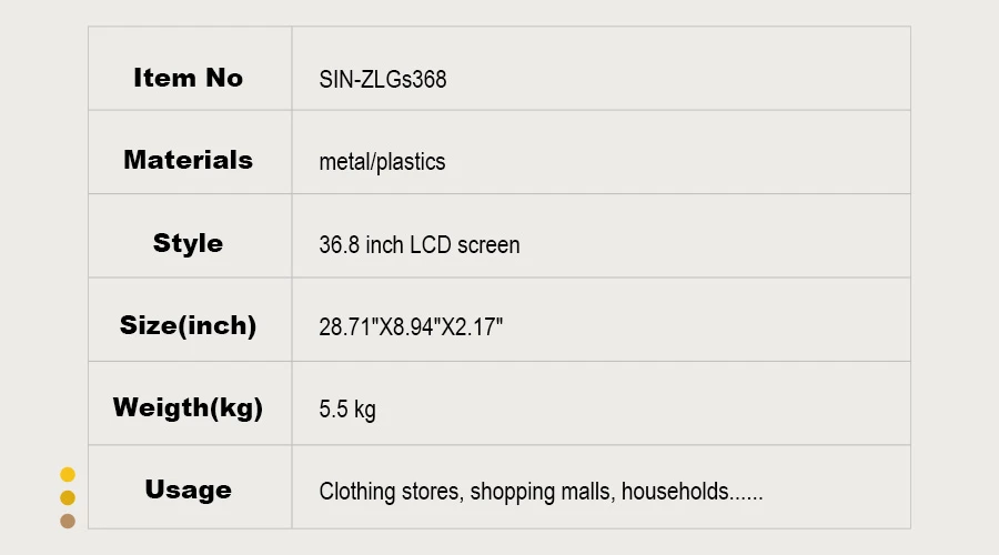 28 .6 Inch LCD Bar Display Double Face Screen Manufacturer