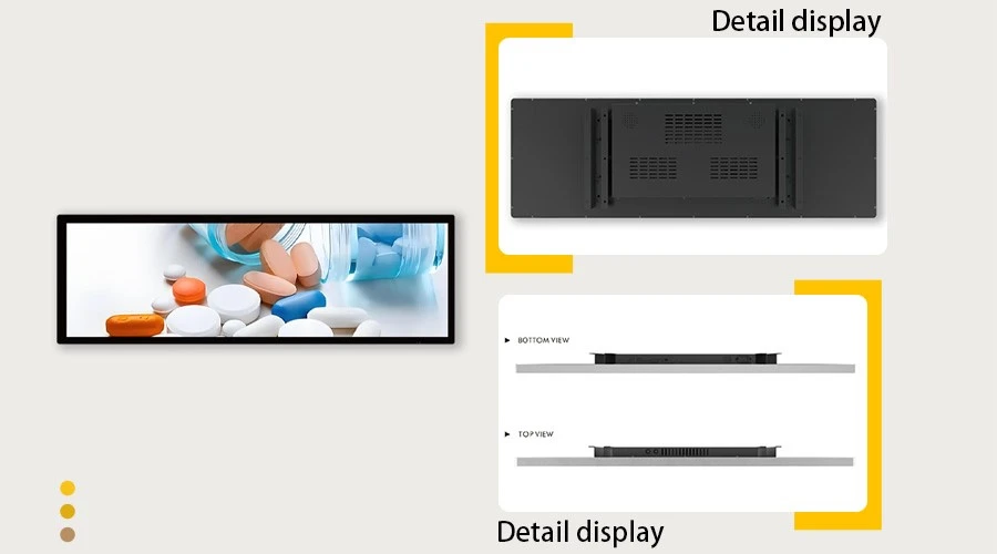 36.2 Inch LCD Bar Display Double Face Screen Manufacturer