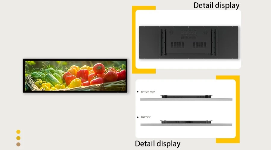 28 .6 Inch LCD Bar Display Double Face Screen Manufacturer